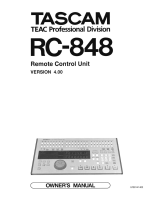 Tascam RC-848 - Owners Manual